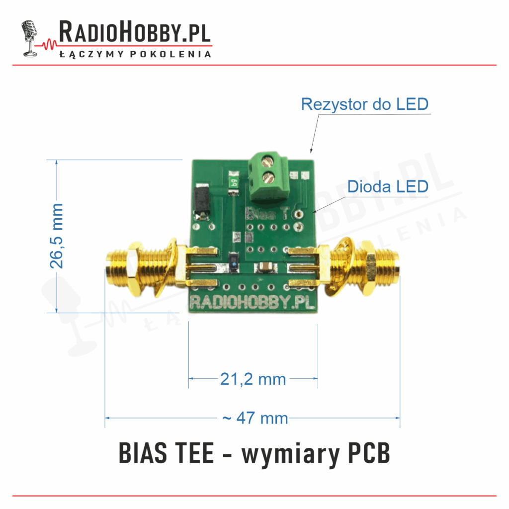 Bias tee wymiary